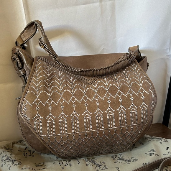 Isabella Fiore Bag with embroidered flap closure and removable crossbody strap - Picture 2 of 6